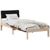 Lova Lovos rėmas Ruda ir juoda 75 x 190 cm Pušies masyvas