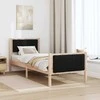 Lova Lovos rėmas Ruda ir juoda 75 x 190 cm Pušies masyvas