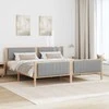 Lovos rėmas Ruda ir šviesiai pilka 200 x 200 cm Pušies masyvas