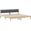 Lovos rėmas ruda ir tamsiai pilka 200 x 200 cm Pušies masyvas