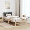 Lova Lovos rėmas ruda ir tamsiai pilka 75 x 190 cm Pušies masyvas
