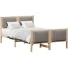 Lova Lovos rėmas Ruda ir taupe 120 x 190 cm Pušies masyvas