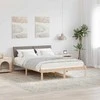 Lova Lovos rėmas Ruda ir taupe 135 x 190 cm Pušies masyvas