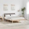 Lova Lovos rėmas Ruda ir taupe 135 x 190 cm Pušies masyvas