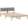 Lova Lovos rėmas Ruda ir taupe 135 x 190 cm Pušies masyvas