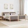 Lovos rėmas Ruda ir taupe 180 x 200 cm Pušies masyvas