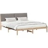 Lovos rėmas Ruda ir taupe 200 x 200 cm Pušies masyvas