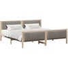 Lovos rėmas Ruda ir taupe 200 x 200 cm Pušies masyvas
