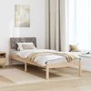 Lova Lovos rėmas Ruda ir taupe 75 x 190 cm Pušies masyvas