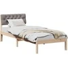 Lova Lovos rėmas Ruda ir taupe 75 x 190 cm Pušies masyvas