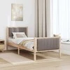 Lova Lovos rėmas Ruda ir taupe 75 x 190 cm Pušies masyvas