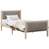 Lova Lovos rėmas Ruda ir taupe 90 x 190 cm Pušies masyvas