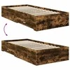 Lova Lovos rėmas Rūkyta ąžuolas 100 x 200 cm Apdirbta mediena