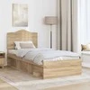 Lova Lovos rėmas Sonoma ąžuolas 75 x 190 cm Kietos pušies mediena