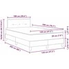 Kiemas lova su LED juostelėmis Juoda 120 x 200 cm audinys