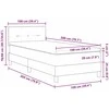 Kiemas lova su LED juostelėmis Juoda 100 x 200 cm audinys
