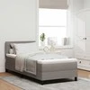 Kiemas lova su čiužiniu su LED Taupe 100 x 200 cm audinys