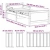 Lova Lovos rėmas su išsiplėčiančiu čiužiniu Ruda 80 x 200 cm