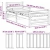 Lova Lovos rėmas su prailginamu čiužiniu Balta 80 x 200 cm