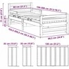 Lova Lovos rėmas su išsiplėčiančiu čiužiniu Ruda 80 x 200 cm