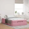 Lova Lovos rėmas su čiužiniu 2 pcs Rožinė Aksomas