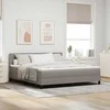 Kiemas lova su čiužiniu su LED Taupe 180 x 200 cm audinys