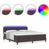 Kiemas lova su čiužiniu Tamsiai rudas 180 x 200 cm audinys