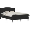 Lova Lovos rėmas su galvūgalio 2 pcs Juoda 120 x 190 cm Aksomas