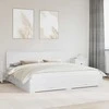 Lova Lovos rėmas su galvūgalio Balta 200 x 200 cm Apdirbta mediena