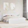 Lova Lovos rėmas su galvūgalio Balta 200 x 200 cm Apdirbta mediena
