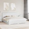 Lova Lovos rėmas su galvūgalio Balta 200 x 200 cm Apdirbta mediena