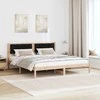 Lovos rėmas Juoda 160 x 200 cm Kietos pušies mediena