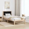 Lova Lovos rėmas Juoda 75 x 190 cm Kietos pušies mediena
