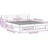 Lovos rėmas Ruda 200 x 200 cm Kietos pušies mediena
