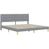 Lova Lovos rėmas su galvūgalio Šviesiai pilka 200 x 200 cm Audinys
