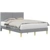 Lova Lovos rėmas su galvūgalio Šviesiai pilka 120 x 200 cm Audinys