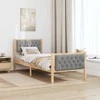 Lova Lovos rėmas Šviesiai pilka 75 x 190 cm Kietos pušies mediena