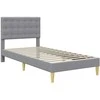 Lova Lovos rėmas su galvūgalio Šviesiai pilka 80 x 200 cm Audinys