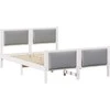Lovos rėmas su galvūgalio Šviesiai pilka 160 x 200 cm audinys
