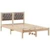 Lova Lovos rėmas Taupe 135 x 190 cm Kietos pušies mediena