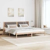 Lovos rėmas Taupe 200 x 200 cm Kietos pušies mediena