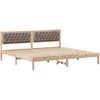 Lovos rėmas Taupe 200 x 200 cm Kietos pušies mediena