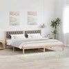 Lovos rėmas Taupe 200 x 200 cm Kietos pušies mediena