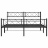 Lova Lovos rėmas su galvūgaliu/kojūgaliu, juodas, 135x190cm, metalas