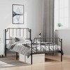 Lovos rėmas su galvūgaliu/kojūgaliu, juodas, 100x200cm, metalas