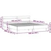 Lova Lovos rėmas su LED Balta 193 x 203 cm Apdirbta mediena
