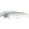 Lova Lovos rėmas su LED Balta 193 x 203 cm Apdirbta mediena