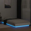 Lova Lovos rėmas su LED Balta 80 x 200 cm Apdirbta mediena