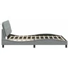 Lovos rėmas su LED be čiužinio, šviesiai pilkas, 120x200 cm