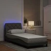 Lova Lovos rėmas su LED be čiužinio, taupe, 90x190 cm, audinys